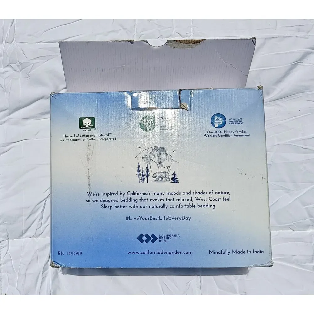 California Design Den Sheet Set - 100% Cotton Sateen SPLIT KING Size